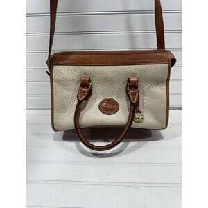 Dooney & Bourke Cream and Brown Crossbody Bag